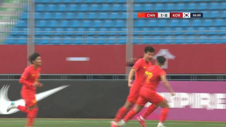  U22國足1-0韓國全場數(shù)據(jù)：控球率49%落后韓國，10射7正領先對手